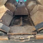 Voegele Super 1800-1 asphalt paver close-up of the material hopper and front roller