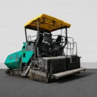 Voegele Super 1800-1 tracked asphalt paver rear three-quarter view with screed and canopy