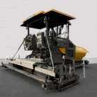 Volvo ABG P 8820 C asphalt paver front three-quarter view with hopper, canopy and screed