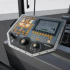 Volvo ABG P 8820 C asphalt paver operator control panel with display, joystick and speed dials