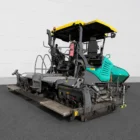 Voegele Super 1900-3i asphalt paver rear view showing screed