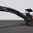 Wirtgen W 50 DC cold milling machine rear view with extended discharge conveyor